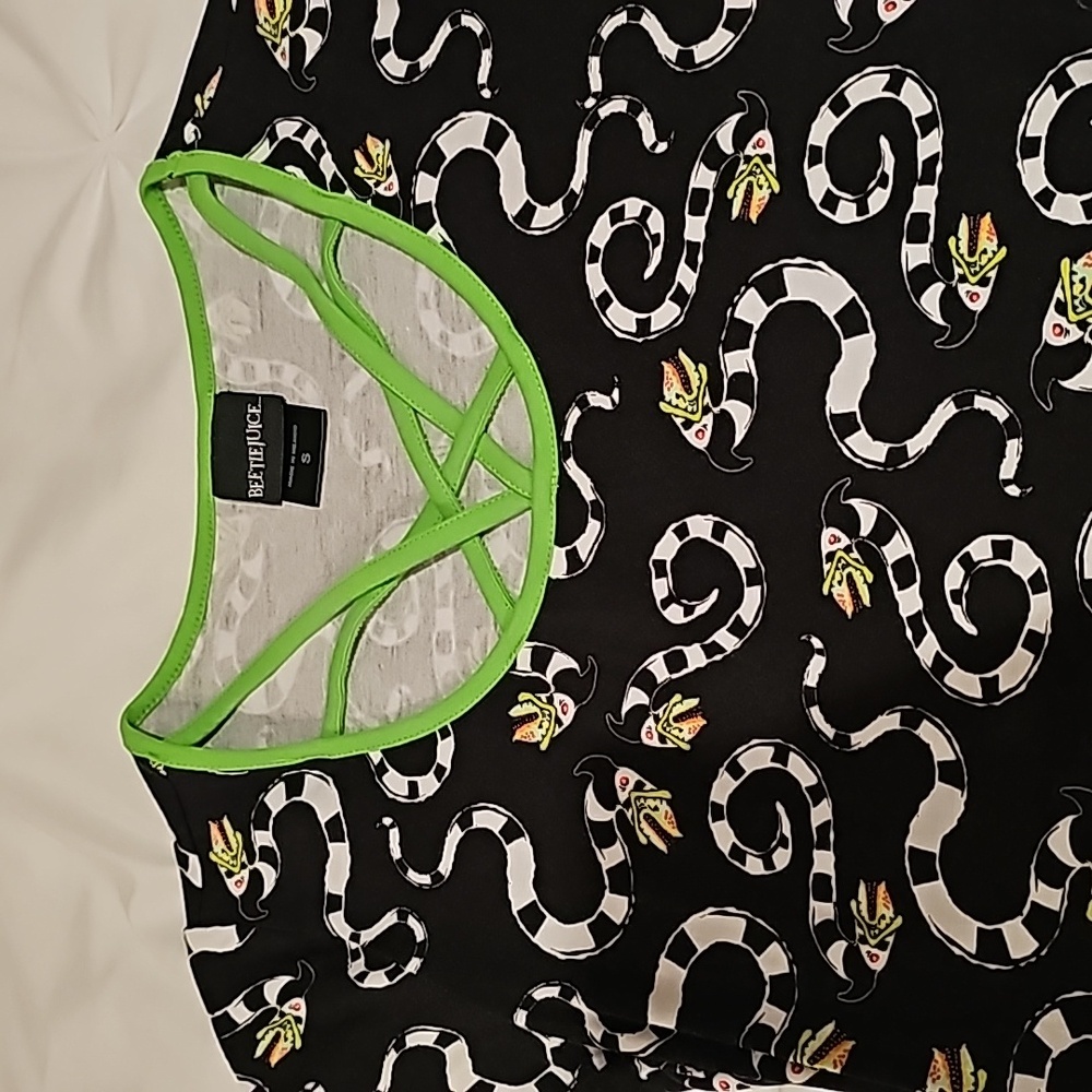 Beetlejuice skater mini dress from Hot Topic!! Adorable!